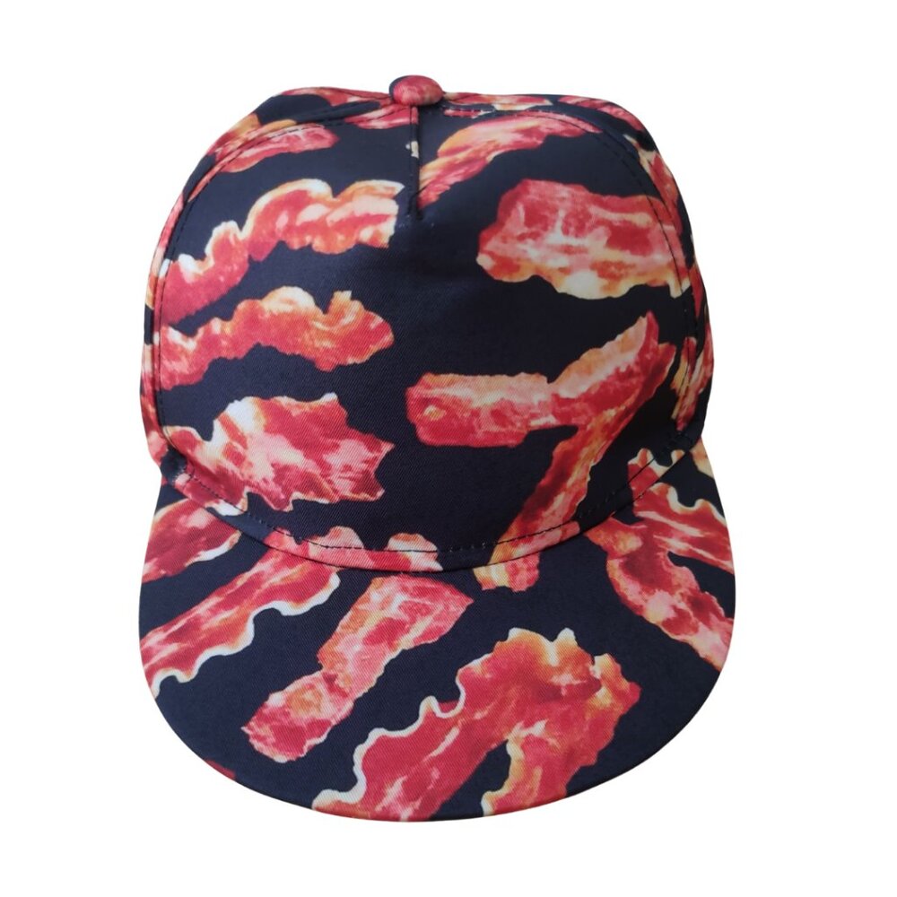 Bacon Print Snap Back Hat